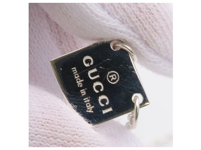 Collana Gucci con placca quadrata in Argento 925 - vista 5