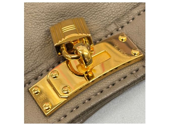 Hermès Hermes Kelly Handschuhe in Grayish Taupe Grau - Ansicht 11