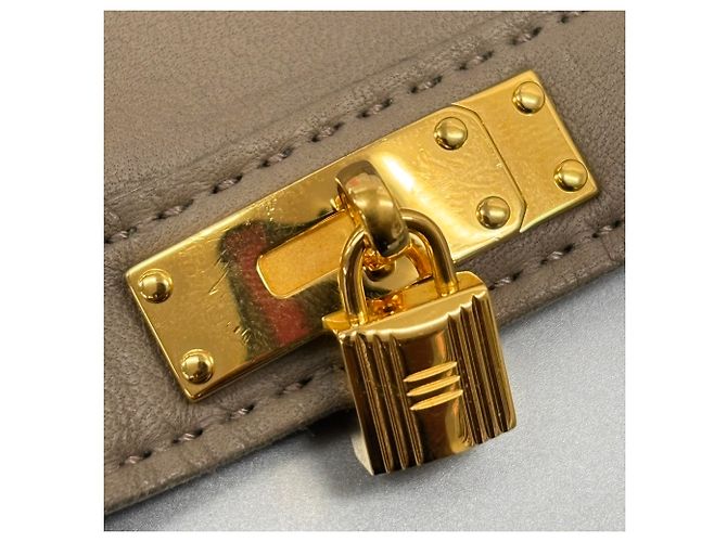 Hermès Hermes Kelly Handschuhe in Grayish Taupe Grau - Ansicht 12