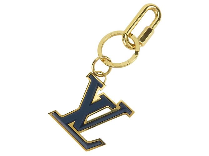 Chaveiro Charm Louis Vuitton Dourado Azul marinho - vista 2