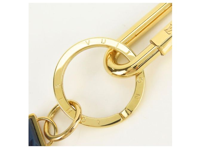 Chaveiro Charm Louis Vuitton Dourado Azul marinho - vista 7
