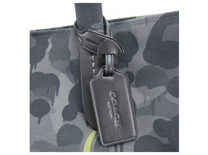 Bolsa de Ombro Coach Lexi CCD11 em Lona Camuflada e Couro Marrom Preto Verde - vista 12
