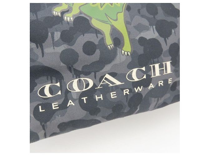 Bolsa de Ombro Coach Lexi CCD11 em Lona Camuflada e Couro Marrom Preto Verde - vista 9