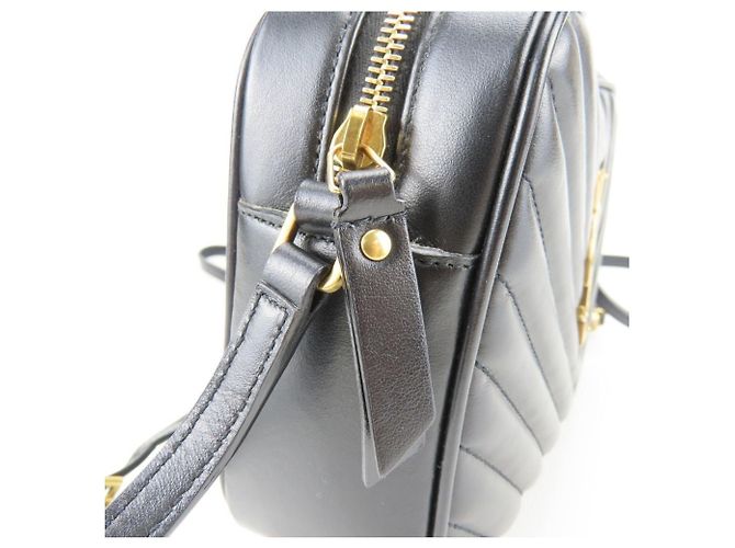 Borsa a tracolla in pelle nera Yves Saint Laurent Nero - vista 10