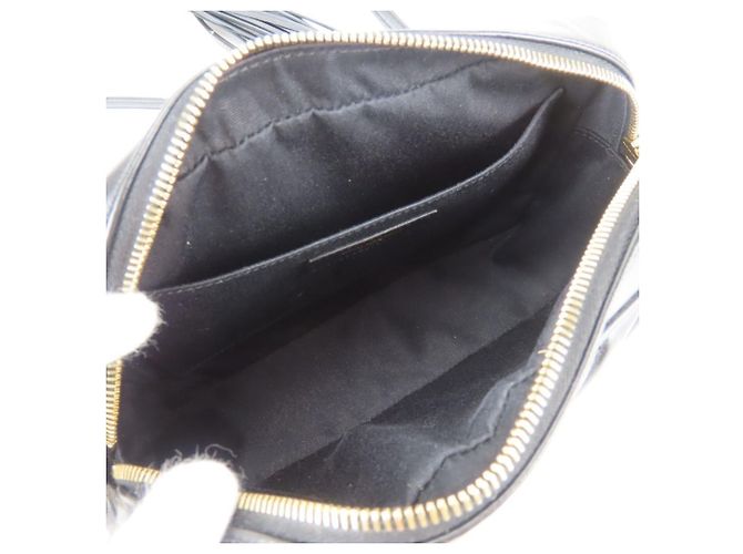 Borsa a tracolla in pelle nera Yves Saint Laurent Nero - vista 12