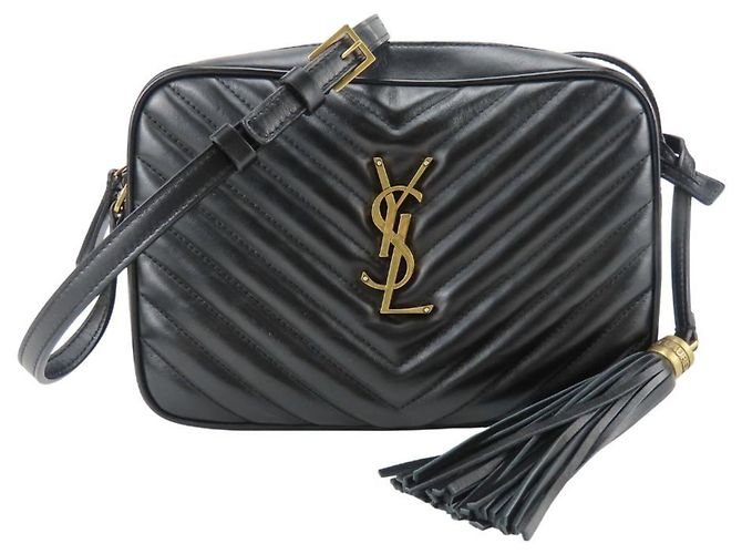 Borsa a tracolla in pelle nera Yves Saint Laurent Nero - vista 2