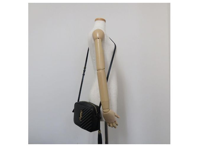 Borsa a tracolla in pelle nera Yves Saint Laurent Nero - vista 27