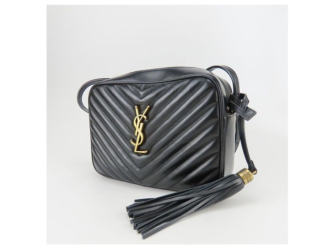 Borsa a tracolla in pelle nera Yves Saint Laurent Nero - vista 3