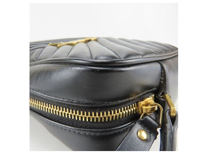 Borsa a tracolla in pelle nera Yves Saint Laurent Nero - vista 7