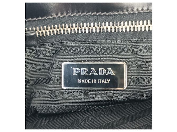Borsa Tote Prada Tessuto Nero - vista 10
