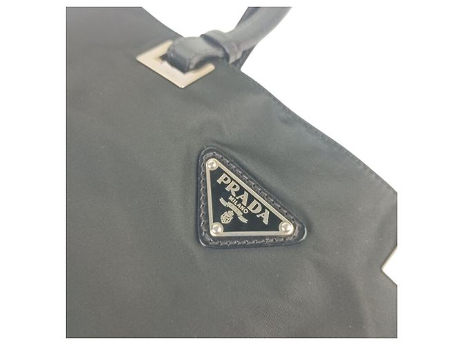 Borsa Tote Prada Tessuto Nero - vista 6