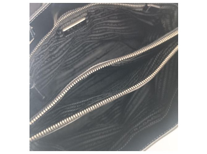 Borsa Tote Prada Tessuto Nero - vista 8