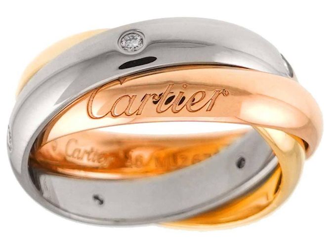 Anillo Cartier Trinity MM #46 con Diamantes - vista 2