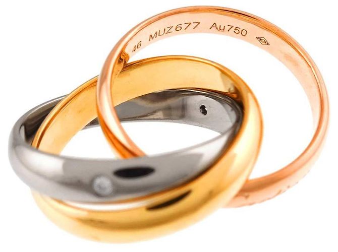 Anillo Cartier Trinity MM #46 con Diamantes - vista 4