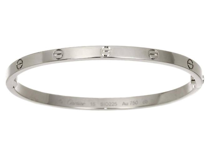 Bracciale Cartier Love Small SM #15 in oro bianco 18K - vista 2