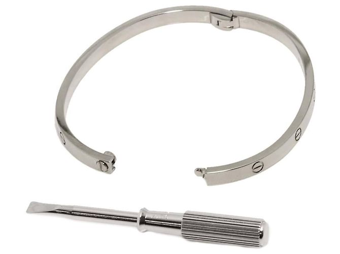 Bracciale Cartier Love Small SM #15 in oro bianco 18K - vista 3