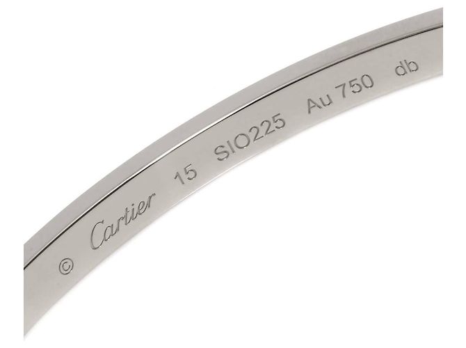 Bracciale Cartier Love Small SM #15 in oro bianco 18K - vista 4