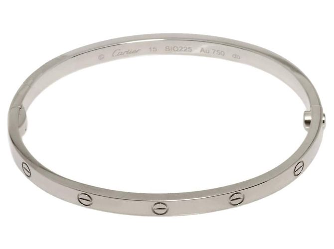 Bracciale Cartier Love Small SM #15 in oro bianco 18K - vista 5