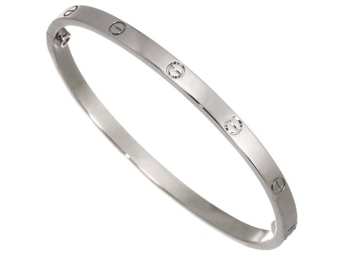 Bracciale Cartier Love Small SM #15 in oro bianco 18K - vista 6