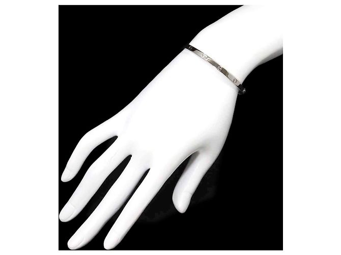 Bracciale Cartier Love Small SM #15 in oro bianco 18K - vista 7