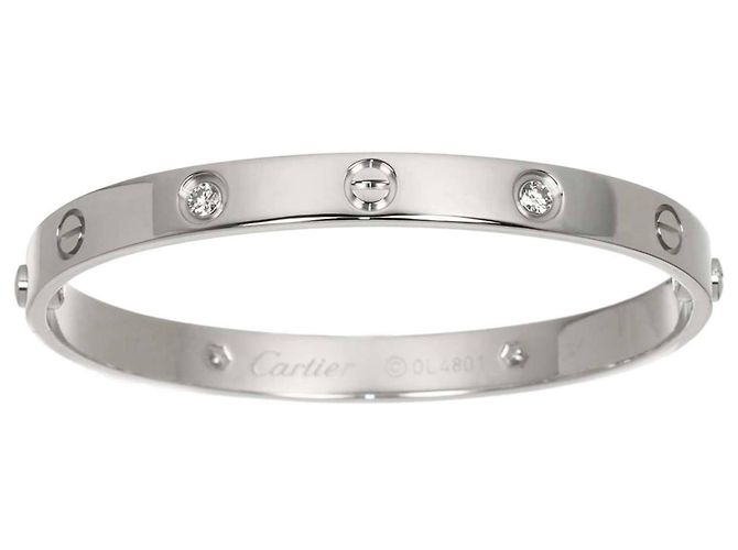 Pulsera Cartier Love en oro blanco - vista 2