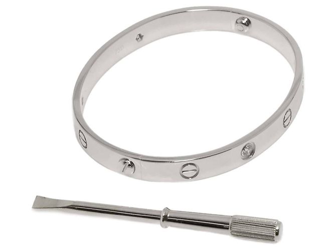 Pulsera Cartier Love en oro blanco - vista 3