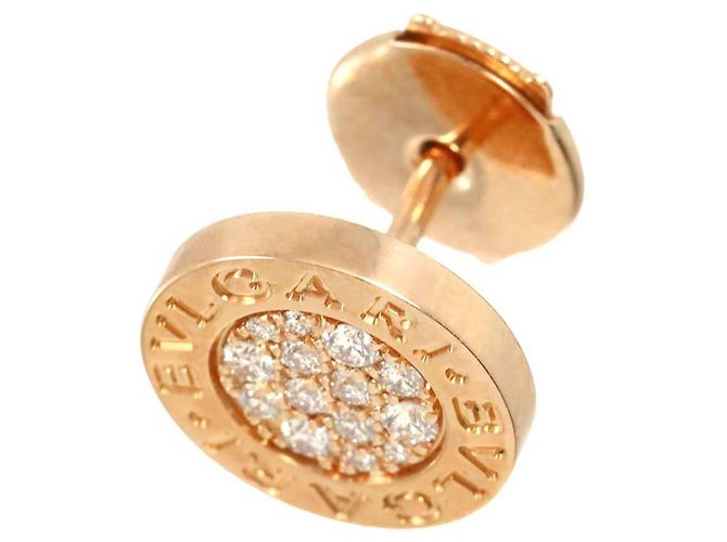 Bulgari Pendientes de botón Bvlgari en oro rosa 18K - vista 3