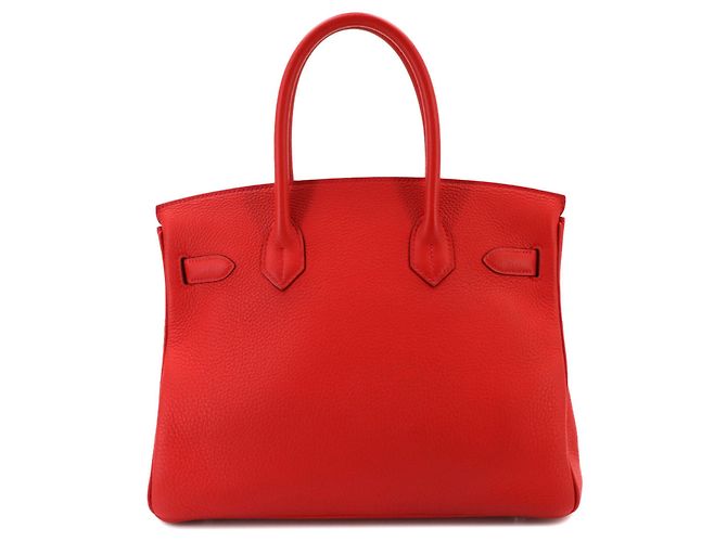Hermès Borsa Hermes Birkin 30 in Togo Rouge Tomato Rosso - vista 3