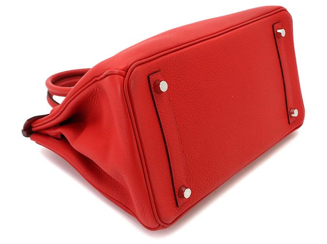 Hermès Borsa Hermes Birkin 30 in Togo Rouge Tomato Rosso - vista 5