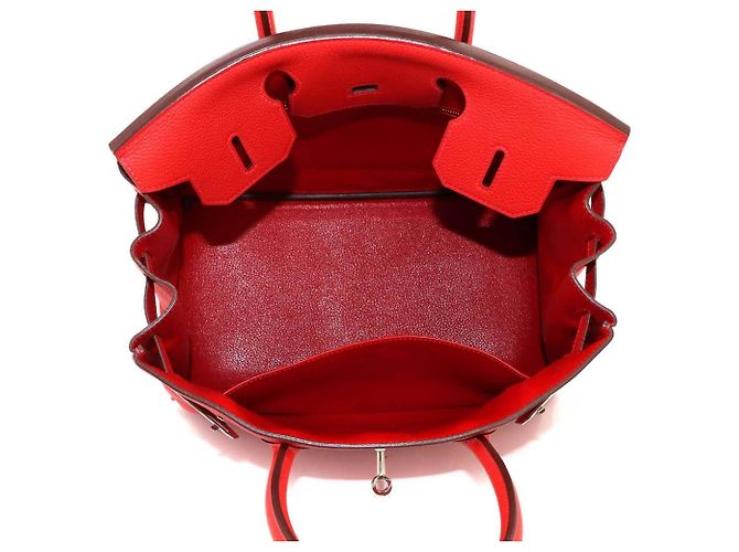 Hermès Borsa Hermes Birkin 30 in Togo Rouge Tomato Rosso - vista 7