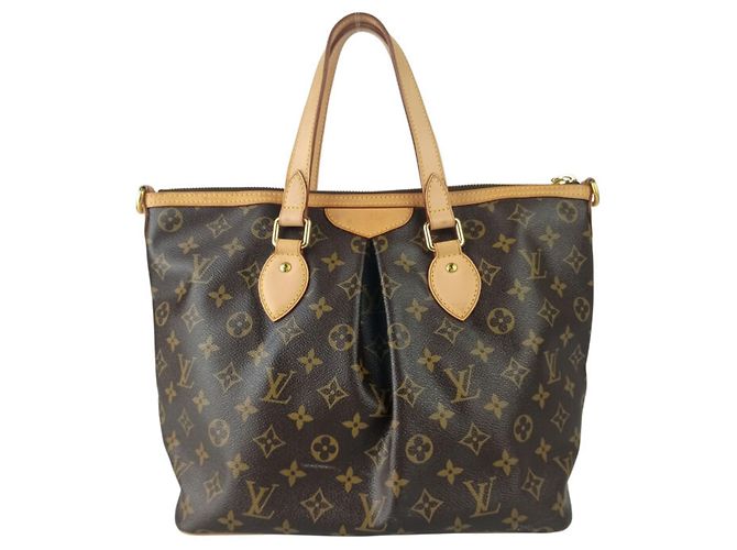 Borsa Louis Vuitton Monogram Palermo PM Marrone - vista 3