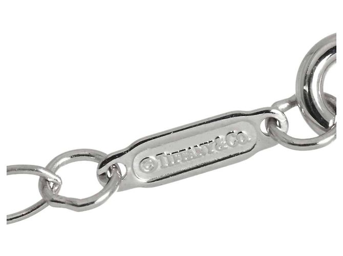 Autre Marque Collana Chiave Trifoglio Tiffany & Co. con Diamanti in Oro Bianco 18K - vista 5