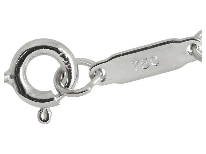 Autre Marque Collana Chiave Trifoglio Tiffany & Co. con Diamanti in Oro Bianco 18K - vista 6