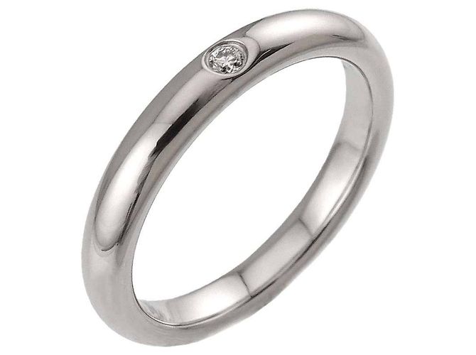 Autre Marque Anillo de alianza apilable de platino Tiffany & Co. con diamante - vista 5