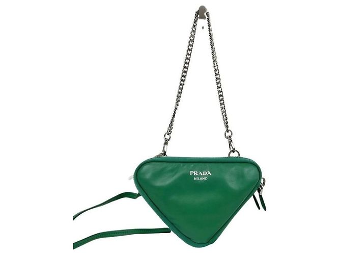 Sac à épaule mini Prada Triangle - vue 2