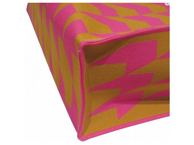 Marni Jacquard Canvas Tote Bag Medium Braun Pink - Ansicht 9