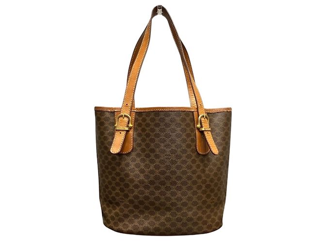 Céline Borsa Tote Celine Macadam in pelle Marrone - vista 2