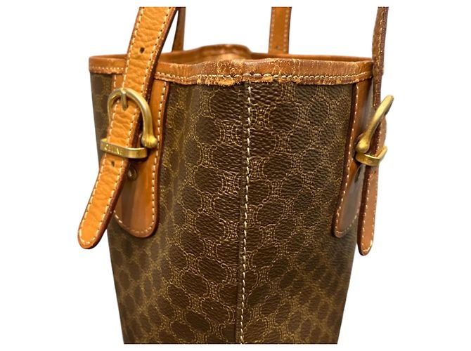 Céline Borsa Tote Celine Macadam in pelle Marrone - vista 7