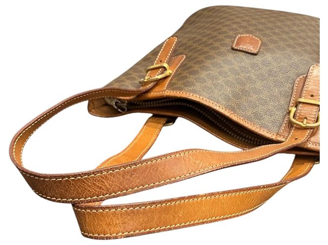 Céline Borsa Tote Celine Macadam in pelle Marrone - vista 9