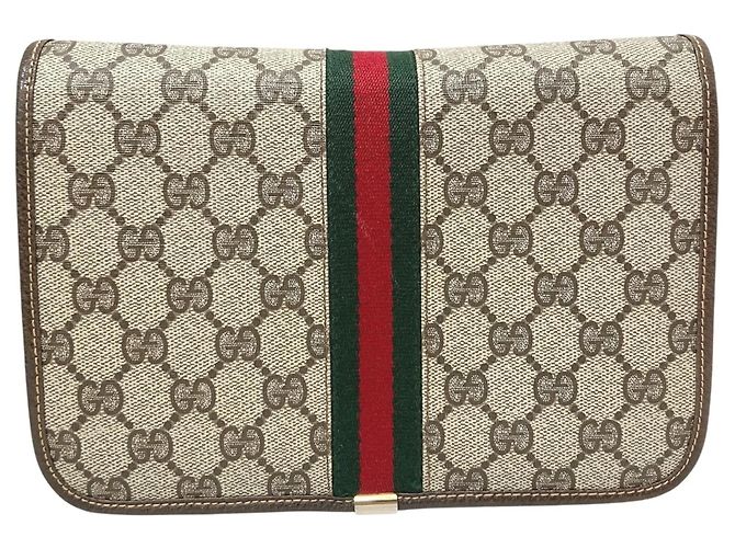Gucci Old Schultertasche, Sherry Line Braun - Ansicht 2