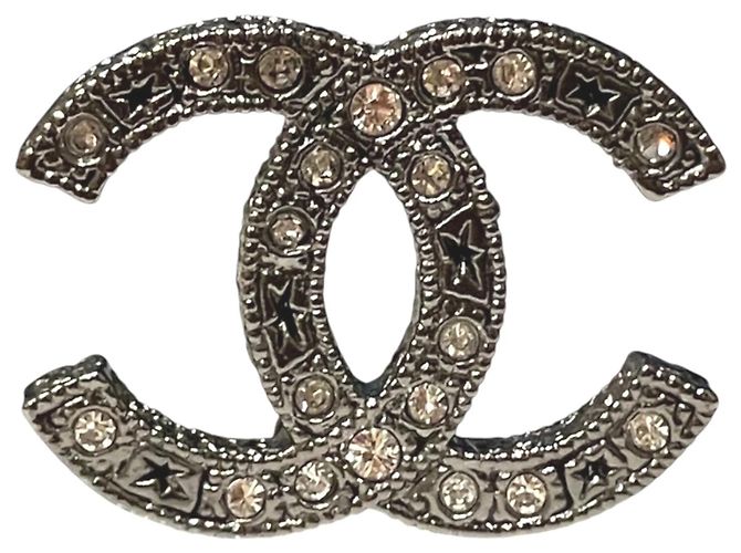 Chanel Coco Mark Ohrringe Schwarz Silber - Ansicht 6
