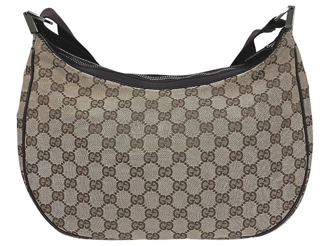 Borsa a tracolla Gucci in tela GG beige - vista 2