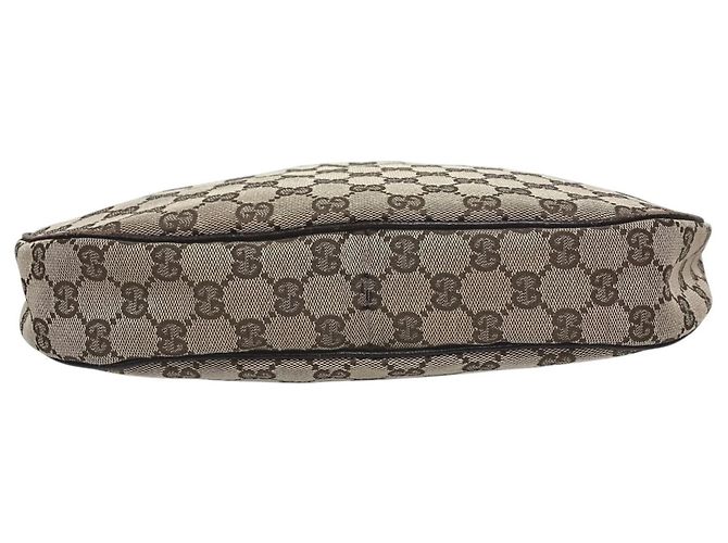 Borsa a tracolla Gucci in tela GG beige - vista 3