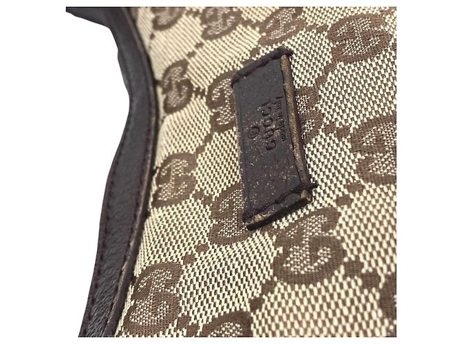 Borsa a tracolla Gucci in tela GG beige - vista 7