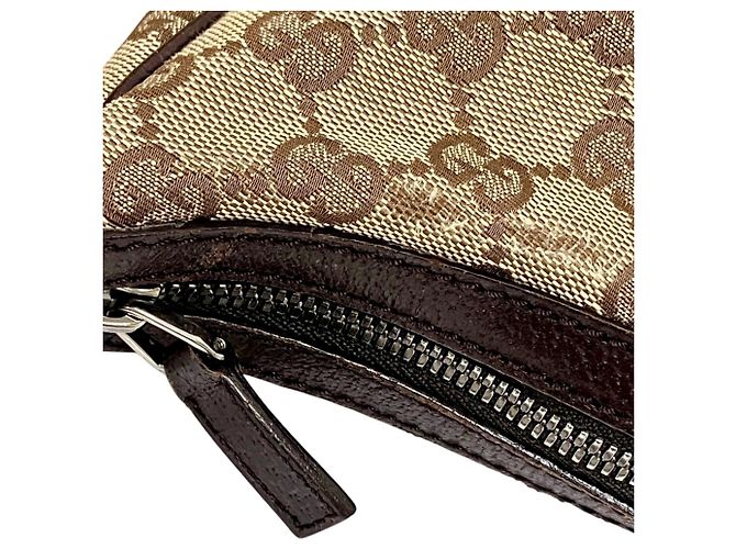 Borsa a tracolla Gucci in tela GG beige - vista 8