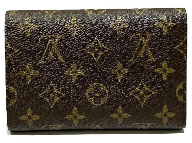 Louis Vuitton Portefeuille Tresor Etui Papier Tri-fold Wallet Braun Monogramm - Ansicht 2
