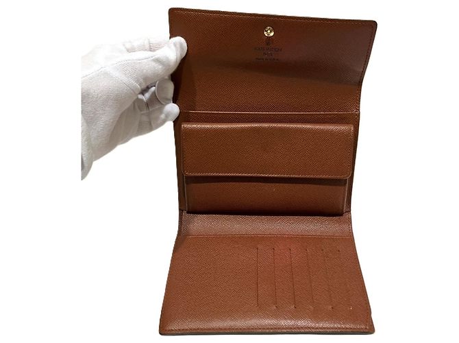 Louis Vuitton Portefeuille Tresor Etui Papier Tri-fold Wallet Braun Monogramm - Ansicht 3