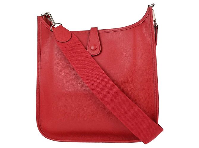 Hermès Bolsa Hermes Evelyne Gen I Epsom PM Vermelho - vista 2