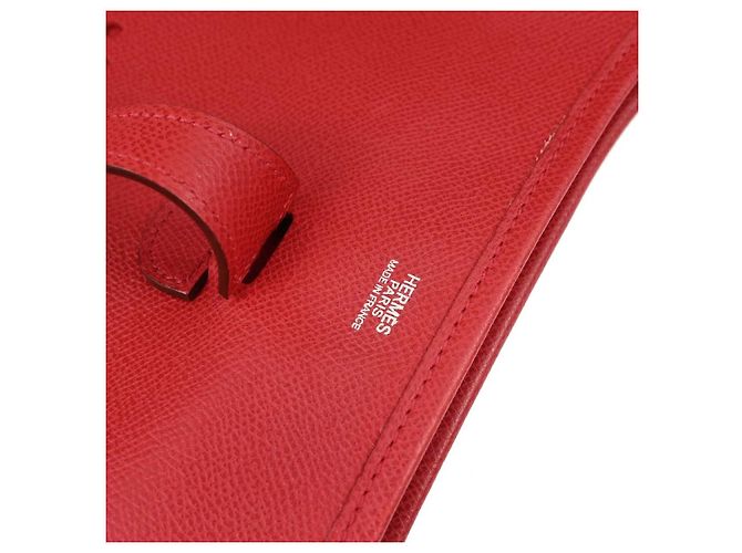 Hermès Bolsa Hermes Evelyne Gen I Epsom PM Vermelho - vista 4