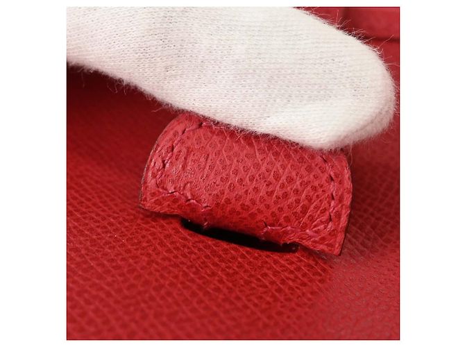 Hermès Bolsa Hermes Evelyne Gen I Epsom PM Vermelho - vista 5